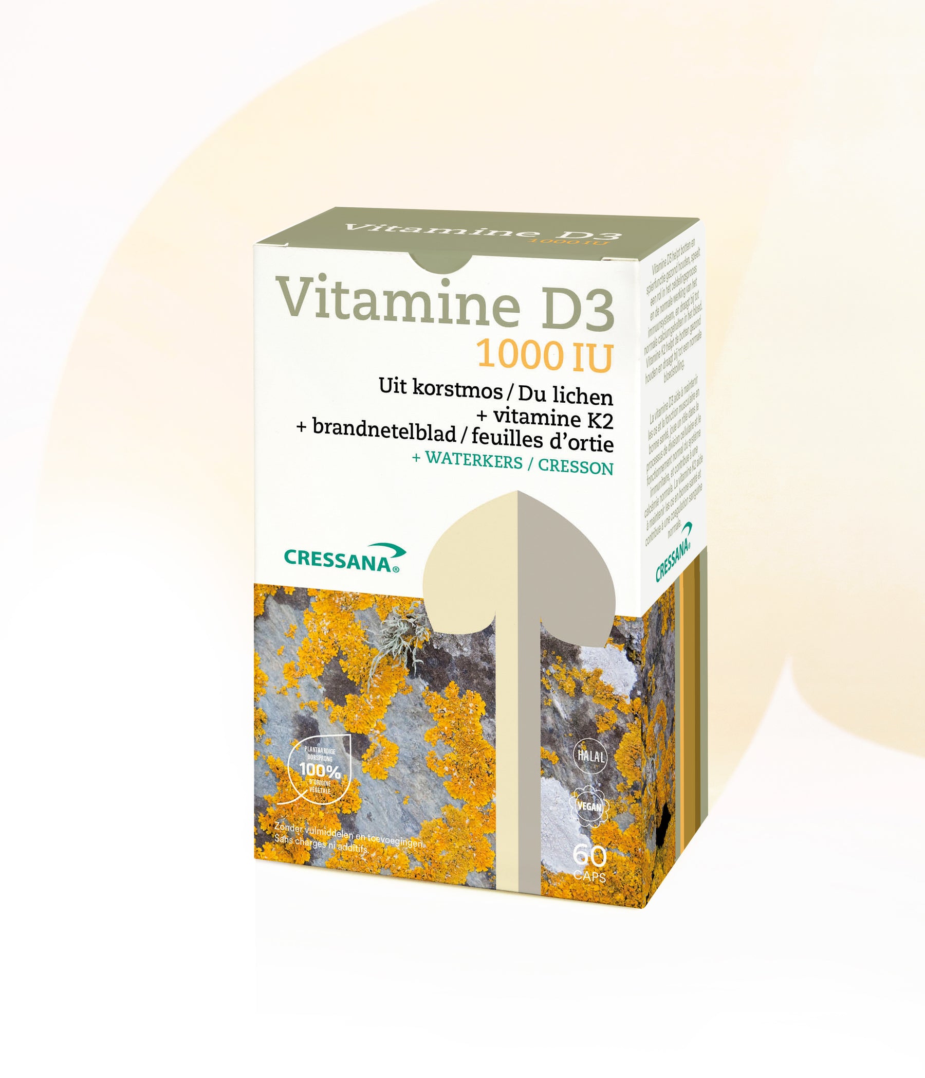 Vitamin D3 1000IU/25mcg & K2 plant-based