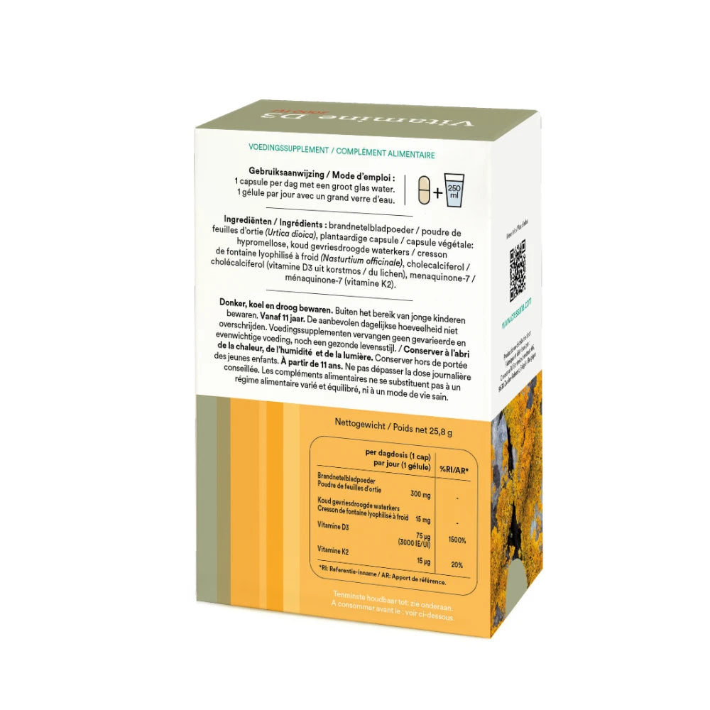 Vitamine D3 3000IU/75mcg & K2 plantaardig Cressana® Nederland